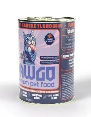 Pawgo Chicken Harmony 400g X 24 Tavuklu Mini Parça Etli Konserve Yetişkin Yaş Kedi Maması 8 Pawgo Chicken Harmony 400g X 24 Tavuklu Mini Parça Etli Konserve Yetişkin Yaş Kedi Maması - Görsel 4