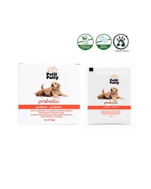 Petit Patty Probiotic Kedi ve Köpekler için Sindirim Sağlını Destekleyen Probiyotik Saşe 30x1g 0 Puan - 0 Yorum - Görsel 1